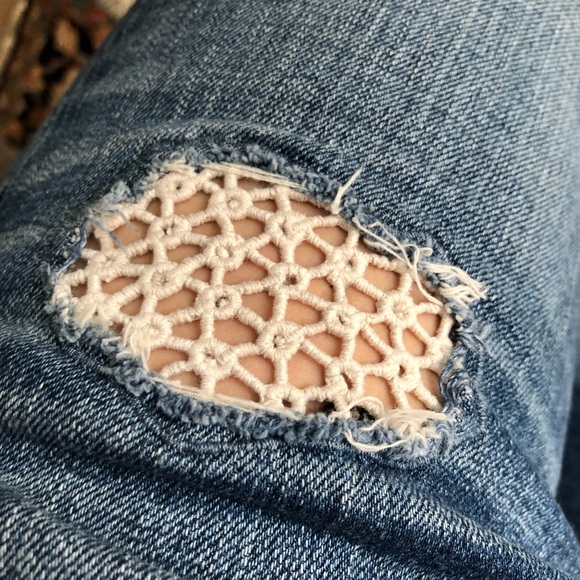 Lace stitched Rag and Bone skinny jeans - Picture 4 of 6